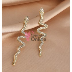 Cercei pentru dama moderni EARR13 Aurii Set de 1 pereche model Sarpe